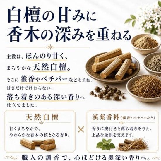 Hono Incense Sandalwood Approximately 60 sticks Tenreikou Natural fragrance materials Aromatic wood Purification Cleansing Stick Relaxation incense.