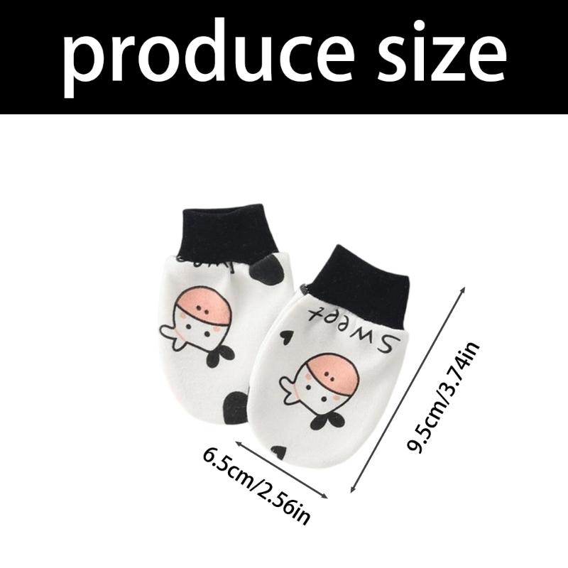 3 Set Baby Bonnet Caps Newborns Fetal Hat Fashionable Brimless Hat Trendy Headgear with Soft Anti-grab Mittens Gloves