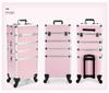 4 In 1 Rolling Makeup Case Makeup Case Beauty Nail And Hair Multi-Functional Rolling Case Large-Capacity Cosmetic Storage Case