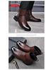 Men's Winter Casual Mid-High Martin Boots: Soft Leather, Comfortable, Fashionable, Side Zipper, Plus Velvet.