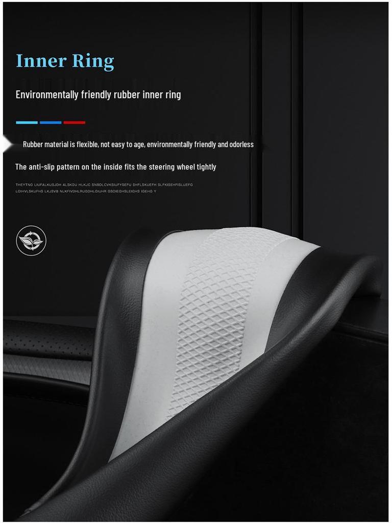 Ford-Compatible Leather Steering Wheel Cover for Focus, EcoSport, Taurus, Edge, Escort, Kuga, Mondeo