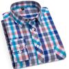 Fashion Spring Autumn Men's Plaid Shirts Long Sleeve 100% Pure Cotton Good Quality Thin Soft Classic Basic Casual Male Clothing