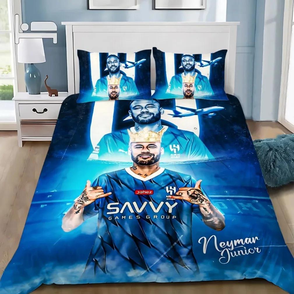 3D Printed Football Star Neymars Bedding Set Football Star Neymars Duvet Cover Pillowcase 2/3pcs 3D Prints Quilt Covers