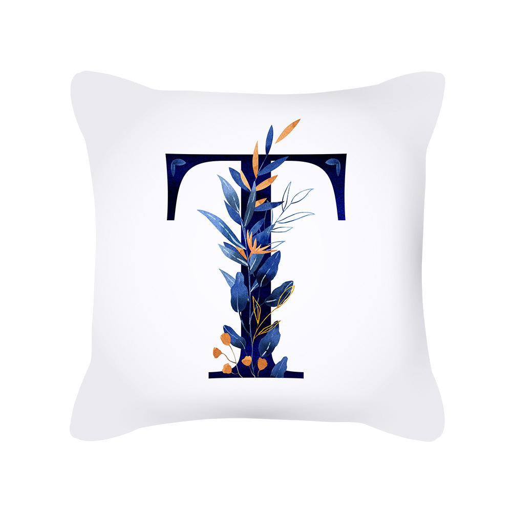 Pernă Nouă Pluș Scurt Plantă Literă Imprimată Pernă Pernă de Sofă Pernă de Birou Husă de Pernă