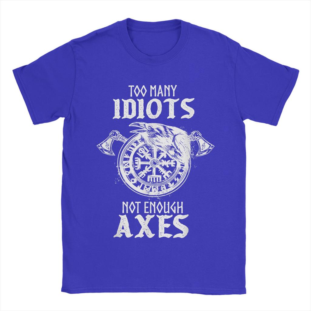 T Shirt Men's Pure Cotton Humorous T-Shirts Norse Helm of Awe Tee Shirt Clothing Gift