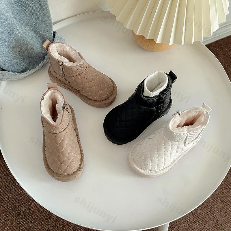 Girls Boys Snow Boots Autumn Winter Baby Children Shoes Non-slip Soft Sole Kids Warm Plush Outdoor Boots Toddler Shoes