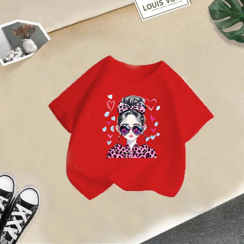 Children T-shirt Kid T Shirt 2-13Y Cool Girl Printed Kids 100% Cotton Clothes Tshirt Tops Tee