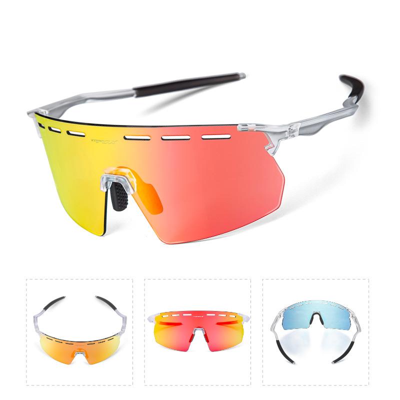 Transparent Color-changing Anti-UV400 TR90 Frame Pc Lenses Unisex Outdoor Cycling Sunglasses Wind Goggles Sports