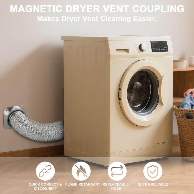 Heavy Type Fireproof Dryer Vents Magnetic Coupling Magnetic Dryer Vents Coupling Dryers Part Easy to Clean