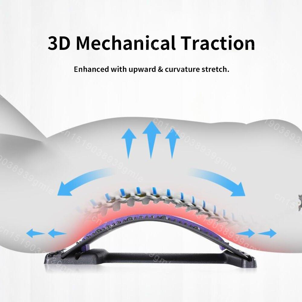 Ryggsträckare Justerbar i flera nivåer Massager Midja Nacke Fitness Ländrygg Halsrygg Halsryggsstöd Massageverktyg