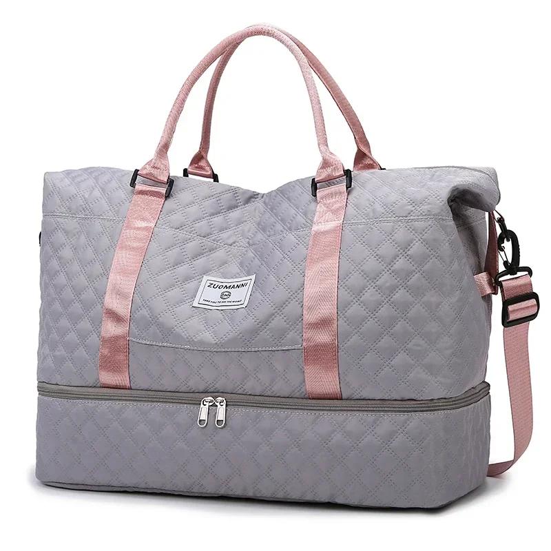 Monochromatic Sewing Line with Zipper High-Quality Bags Casual Travel Oxford Bags Large Capacity Fashion