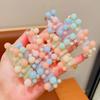 Beads Telephone Line Hair Rope Straight Pearl Hair Ring Creative Transparent Ponytail Holder  Daily