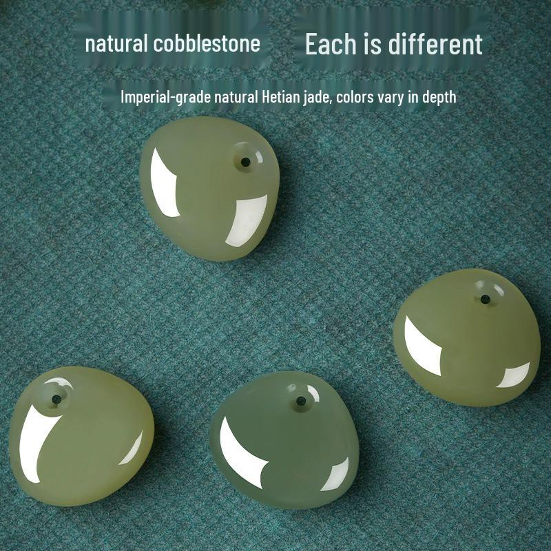 Natürlicher Hetian Jade Glücksbeutel Amulett: Frauen Friedenssegen Anhänger - Exquisites Glücksgeschenk