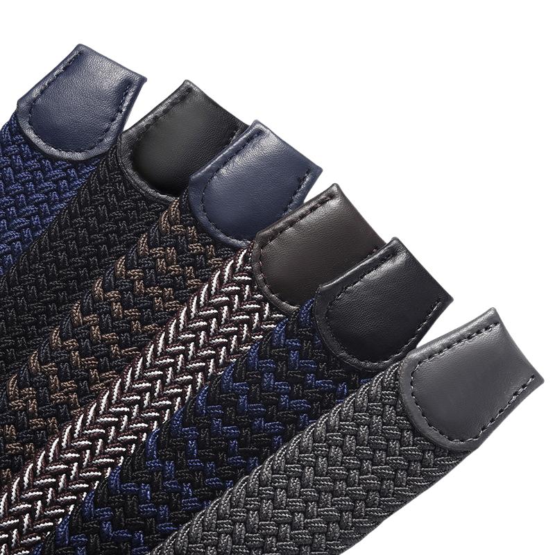 Elastic Nylon Unisex Casual Knitted Pin Buckle Jeans Belt Woven Canvas Elastic Expandable Stretch Waistband for Women Men Girdle