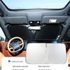 Titanium Silver Foldable Automotive Windshield Sunshade with Heat Insulation and UV Protection