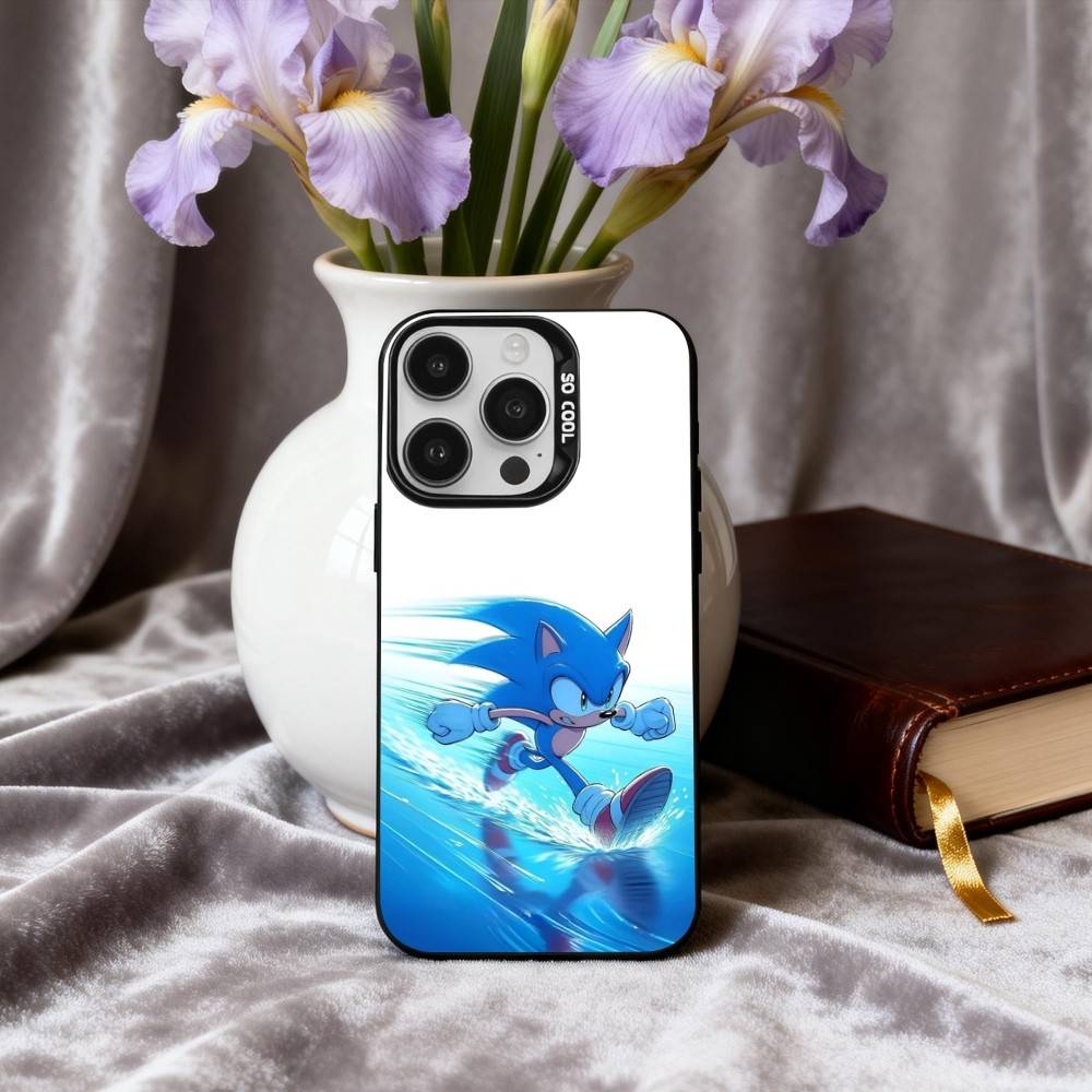S-Sonic-C The H-Hedgehog-G Game  Phone Case For iPhone17,16,15,14,13,12,11 Plus,Pro Max Candy Silver Plated Inside Cover