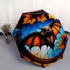 Stained Bat Wall Art: Vibrant Autumn DesignUmbrella, Portable 3-Fold Compact Umbrella for Men & Women Gift