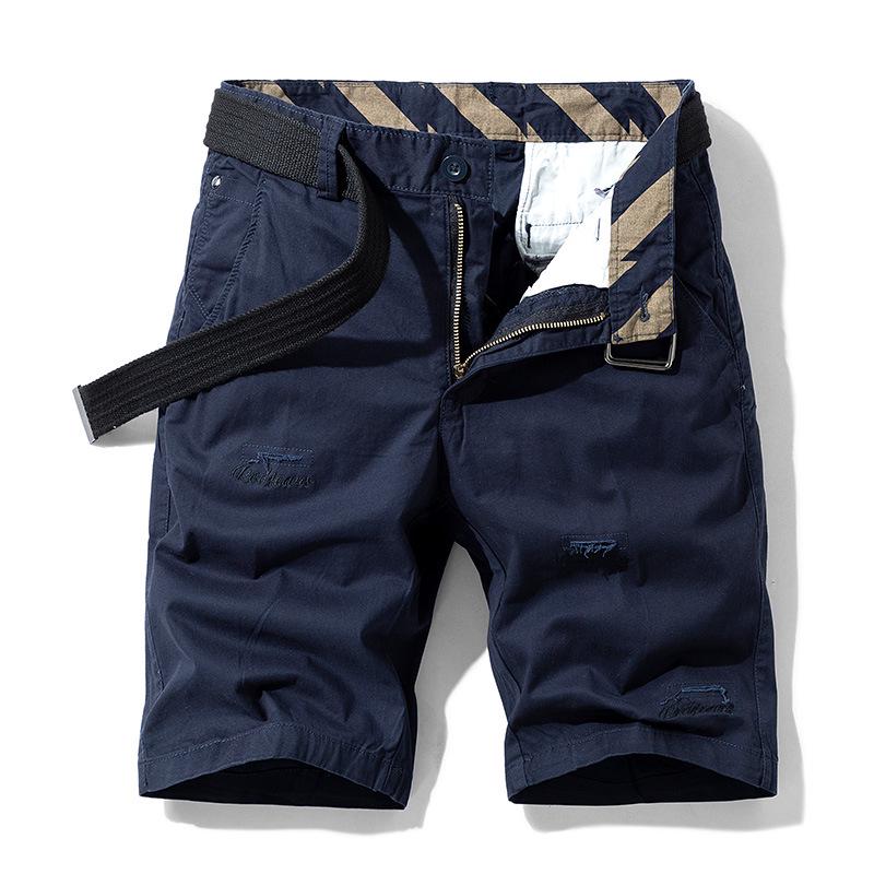 Pantaloni da uomo estivi larghi dritti casual da uomo a cinque punti