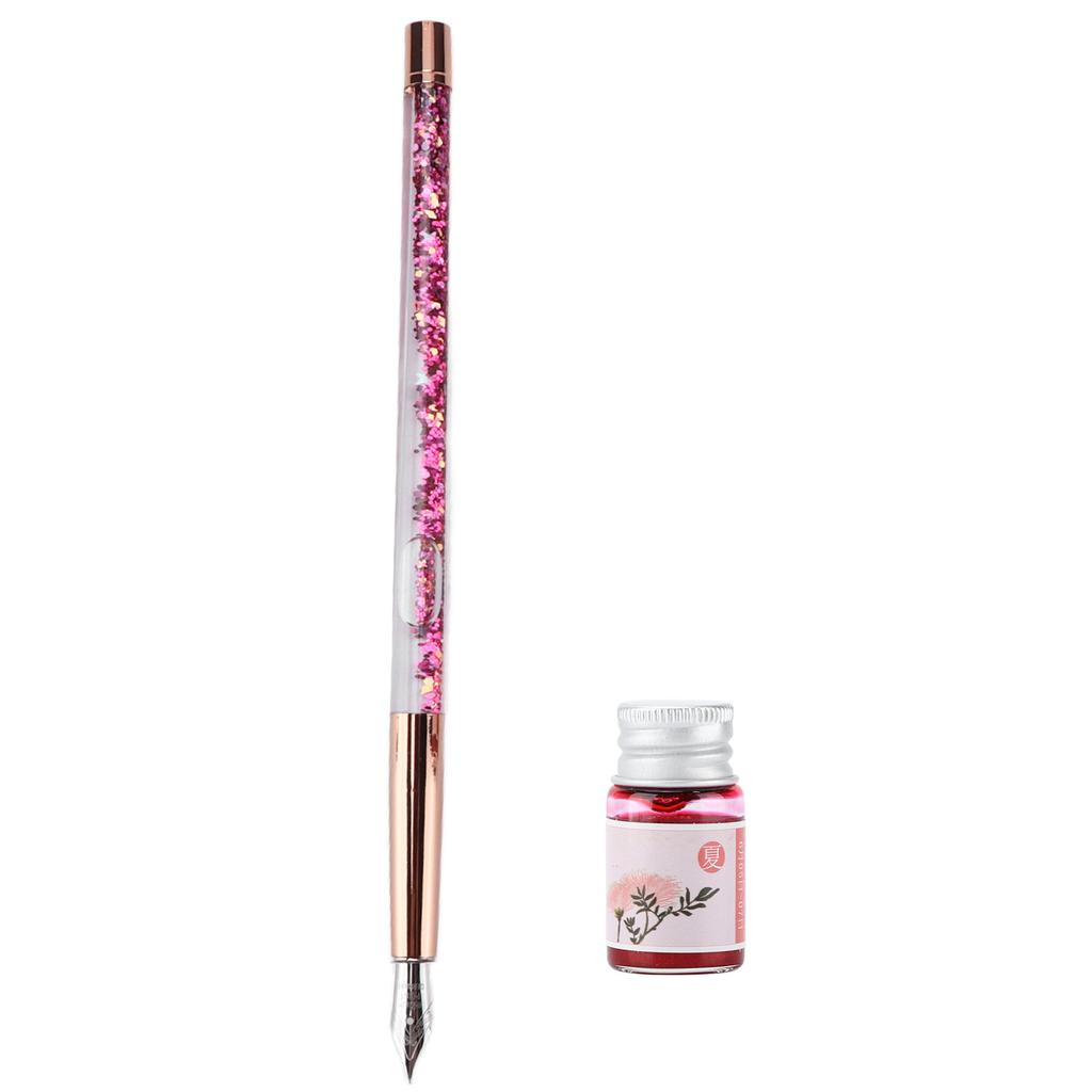 Glass Dip Pen Butiful Decorative Attractive Comfortable Ink Writing Portable Calligraphy Kit for Gift
