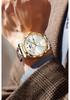 Men's Luminous Double Calendar Quartz Watch with Steel Strap – Hot-Selling