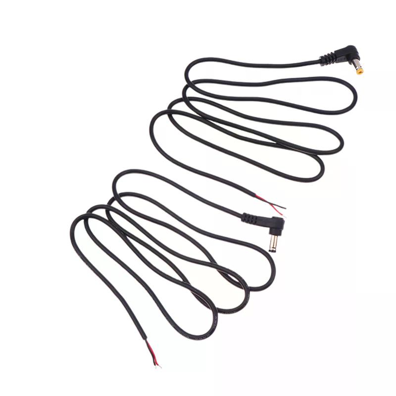 5.5 X 2.1mm/2.5mm Right Angle DC Power Cable DC Male Plug Power Connector Plug Connector Extension Line