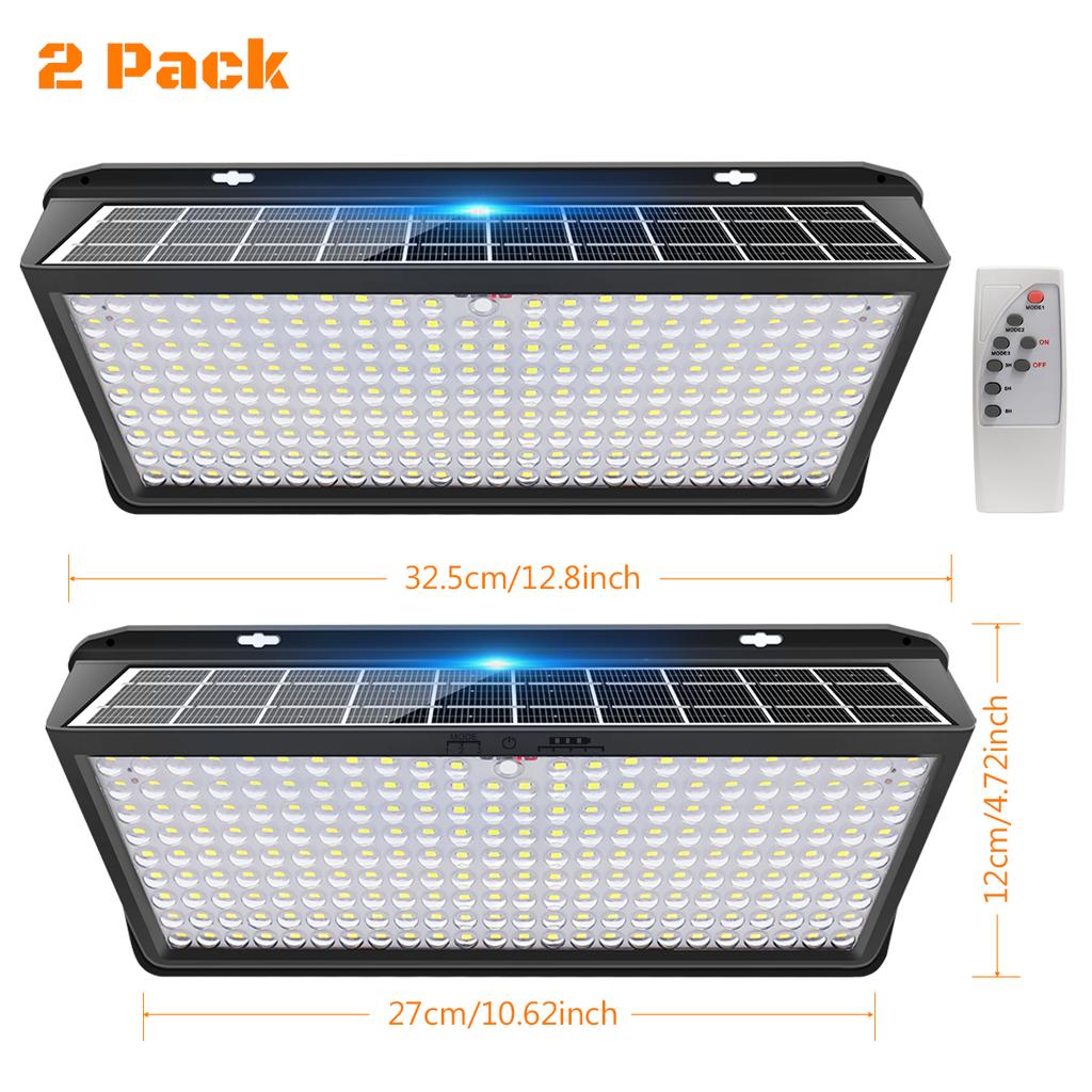 Super Bright Solar Wall Lamp Solar Lights Outdoor Solar Powered Flood Lights with 3 Mode IP65 Waterproof for Outside Yard Street