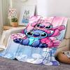 1pc Stitch Cute Blanket Lightweight Flannel Throw for Sofa Bed Travel Camping Livingroom Office Couch Chair