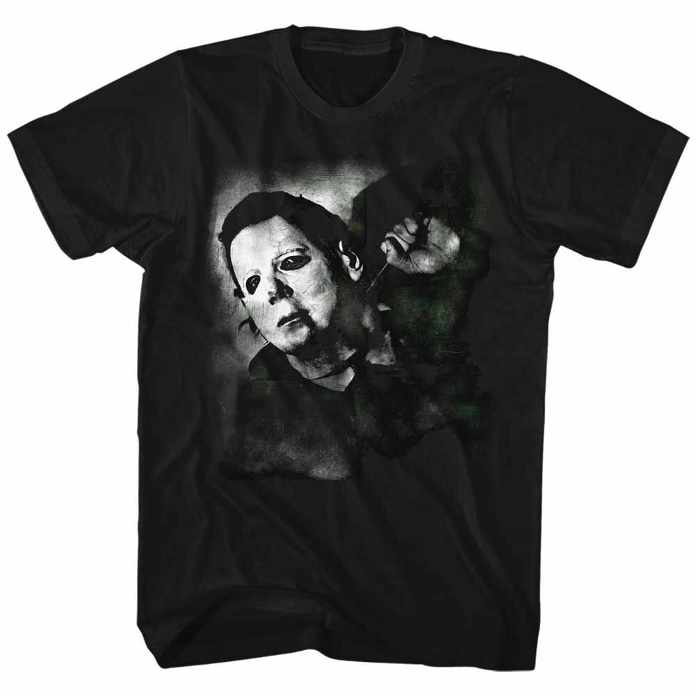 Halloween Needle Cracked Black Adult T-Shirt M