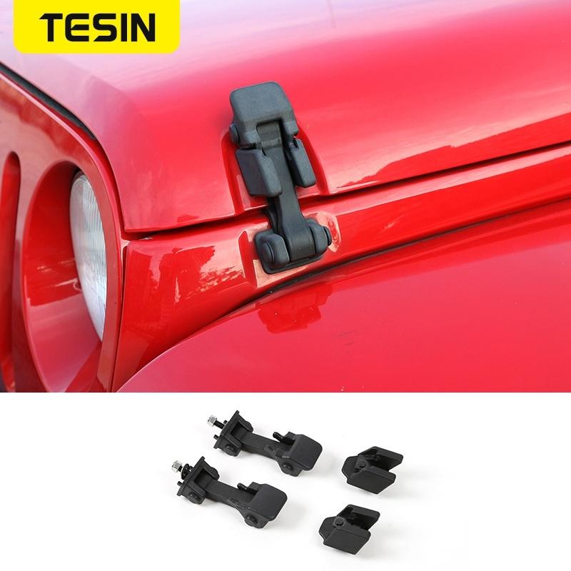 

TESIN Engine Cover for Jeep Wrangler JK 2007-2017 Car Lock Hood Latch Catch Cover for Jeep Wrangler JK Car Exterior