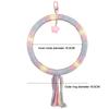 Colored Cotton Parrot Pole Flexible Hanging Clip Swing Colorful Perch Rotating Comfortable Bird Cotton Rope Swing Pet Supplies