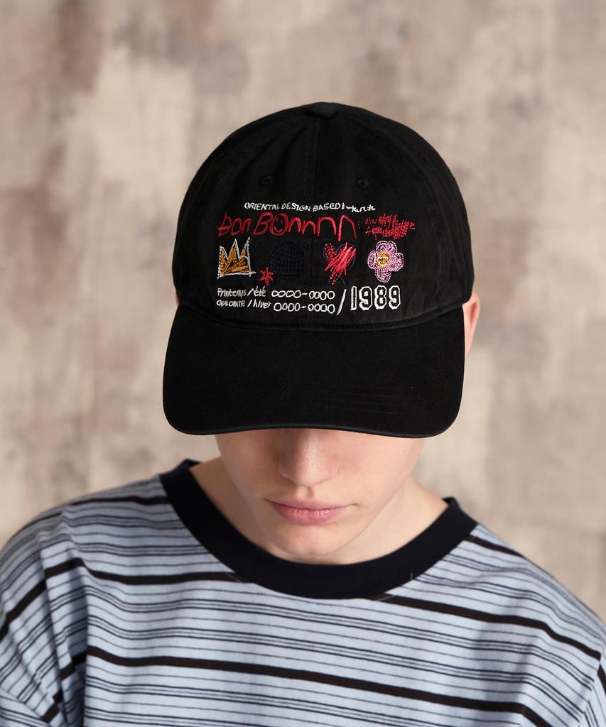 CONICHIWA BONJOUR Cb Graffiti Cap (Black)