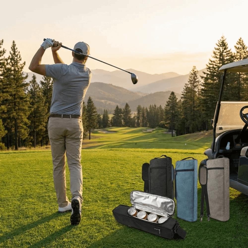 Lightweight Golf Cooler Bag Leak-proof Wine Cooler Carrier Insulated Drink Bag  Barbecue
