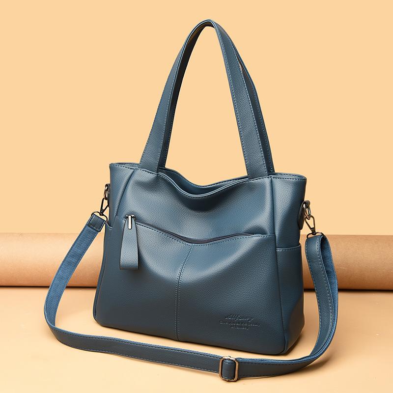 Single-shoulder Bag Ladies' Bag Fashionable and Versatile Tote Bag Soft Leather Hand-held Crossbody Bag