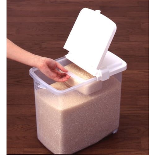Inomata Chemical (Inomata-k) Rice Bin Revolution with Measuring Cup, 10kg, 125105