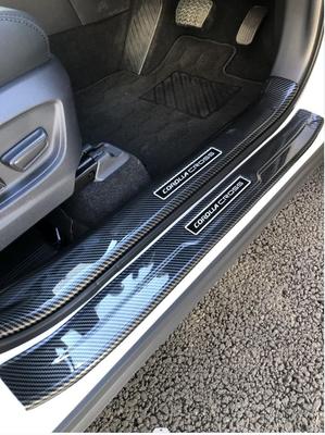 MEKOMEKO Set of Scuff Plates for the New Toyota Corolla Side and Step and Interior Made of ABS Easy Compatible with the Corolla Cross 2021 May Fiber