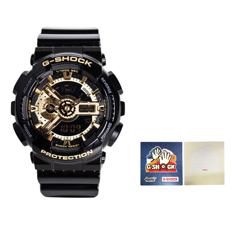 

CASIO Мужские часы с жидкокристаллическим/аналоговым двойным дисплеем Серия Золотые часы GA-110GB-1APR- Greeting Card