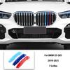 3 Color Car Front Grille Cover Bumper Stripe Stickers For BMW X1 X3 X4 X5 X6 F25 F26 F48 G01 G02 G20 G28 Car Styling Accessories