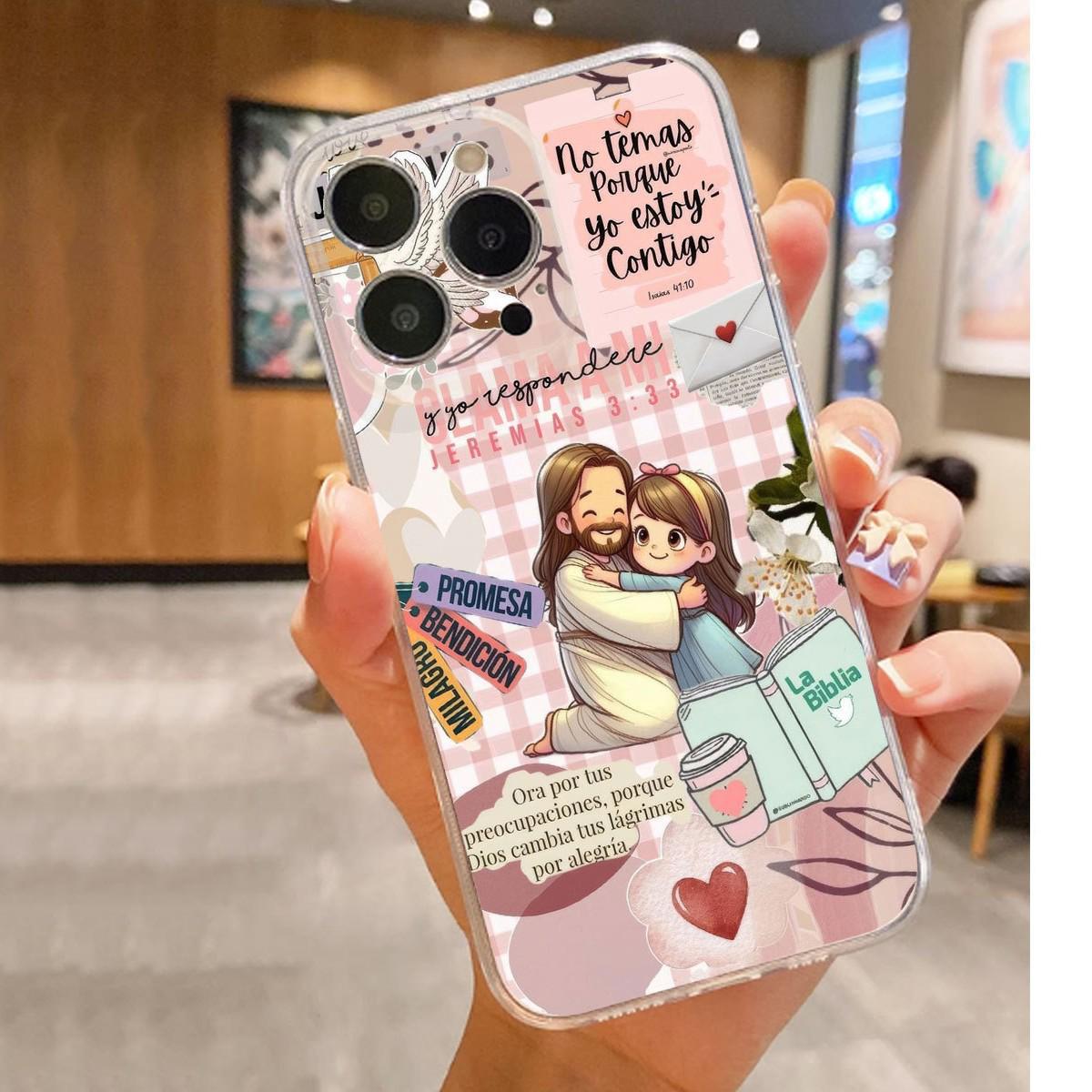 

Father & Daughter Shockproof Transparent Case for iPhone 14/15/16/17 Pro Max Series Galaxy A20/A30/M10S/M20S прозрачный