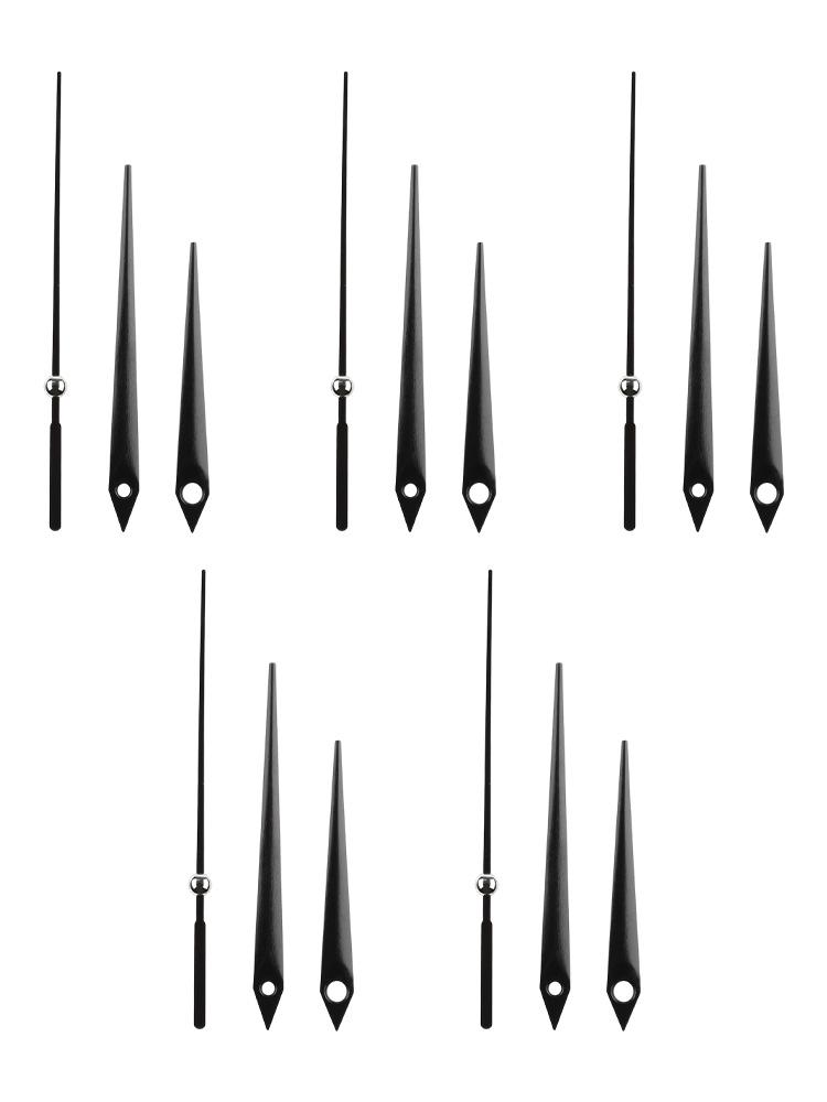 

Long lasting Aluminum Clock Hands for Repairing and Making Clocks 5pcs чорний