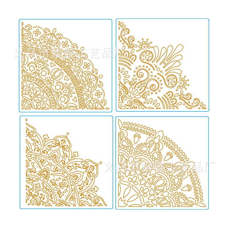 Reusable Mandala Stencil Kit - Multi-Surface Painting Template for Wall Decor Furniture Canvas Art & Craft Projects
