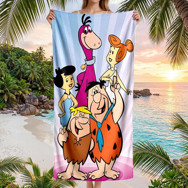 Flintstones Fashion Beach Towel: Ideal for Summer Adventures Soft, absorbent and quick drying suitable for swimming and bathing