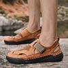 2025 Summer Men's Bag Head Sandals Breathable New Versatile Large Size Beach Shoes Hollow Mesh Shoes