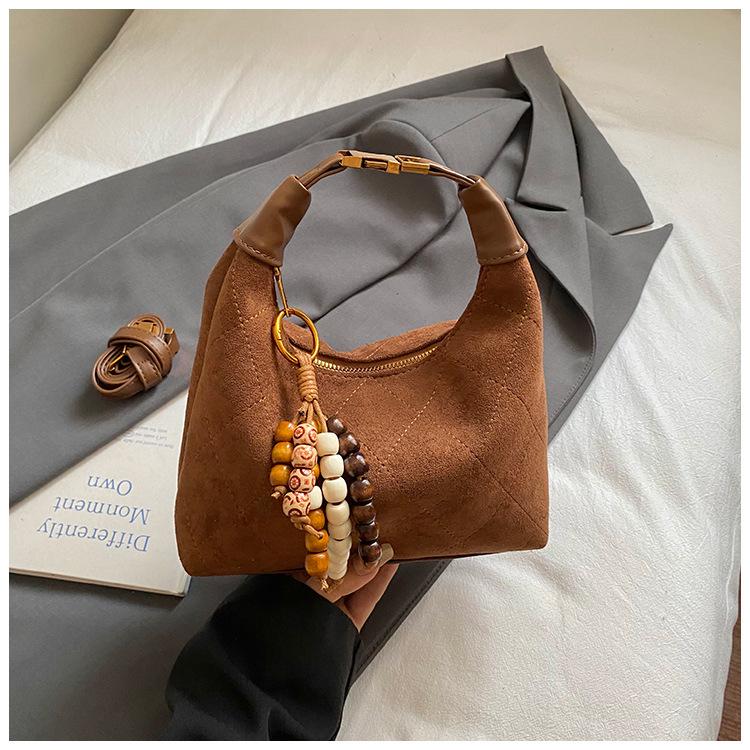 

Autumn and winter new simple dumpling bag women s fashion trendy versatile casual high sense messenger bag shoulder bag коричневый