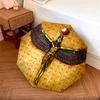 1PC Egyptian theme Umbrella Portable Folding Umbrella Iron Frame Hole Bone Structure Outdoor Home Umbrella A2