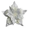 5 Pack Christmas Poinsettia Glitter Flower Ornaments in Colors