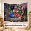 Custom Name Text Tapestry,Minecraft Boho Wall Hanging, Decorative Backdrop Tapestry For Room