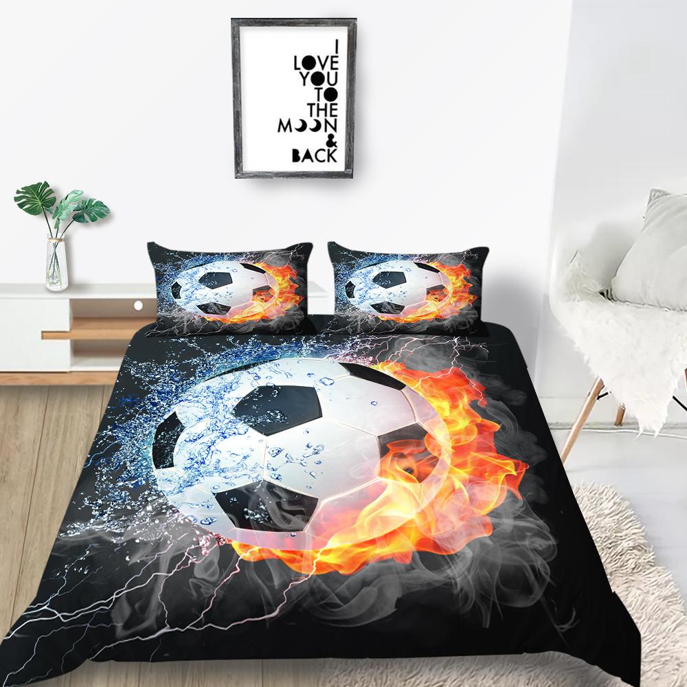 

Комплект спортивного постельного белья, легкий 3D-футбольный пуховый пододеяльник DE200 * 200, полноразмерный роскошный пододеяльник Baby 100x135cm