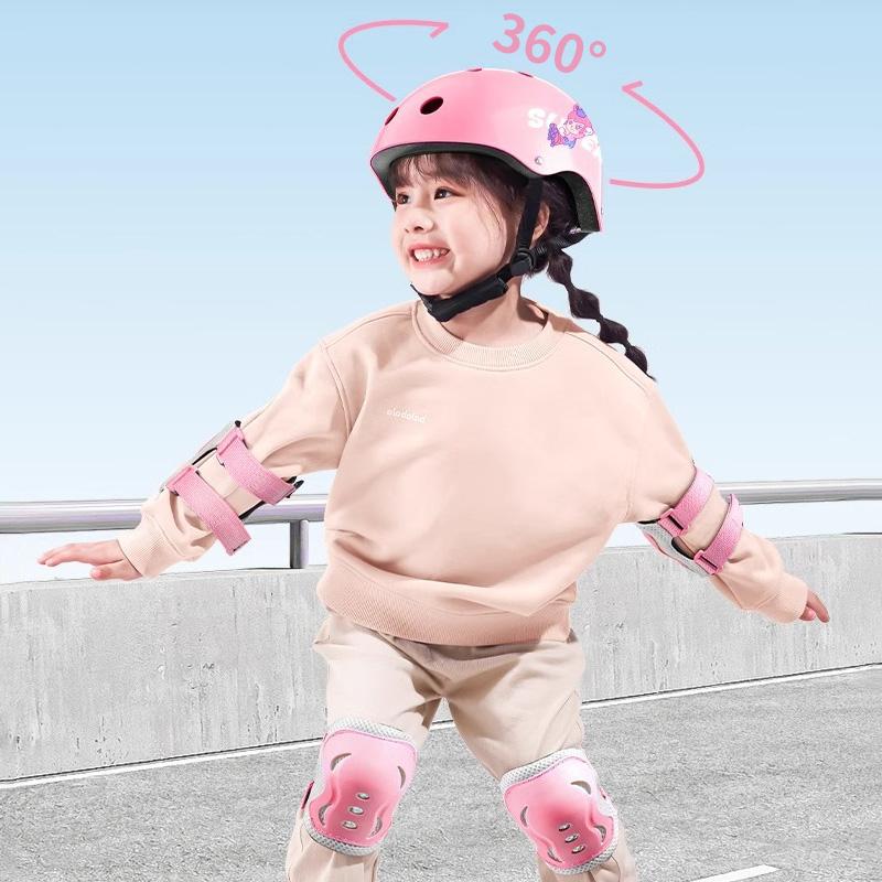 Child protective equipment helmet elbow knee pads for girls aged 3 4 5 6 7 8 9 10 11 12 year boy Suitable for roller skating and skiing