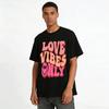 Retro Love Vibes Only Smile Print Casual Versatile Tee Pure cotton T-shirt