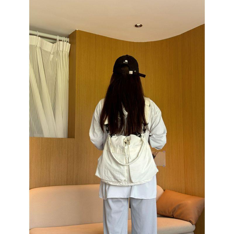 

Original Small Silk Pouch Satchel Multi-Pocket Women s Backpack White Large